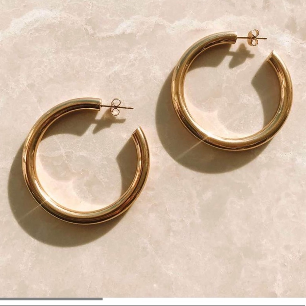 Gold hoop earrings